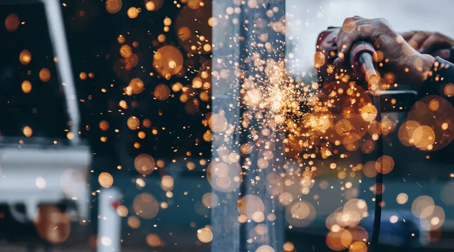 Welding sparks